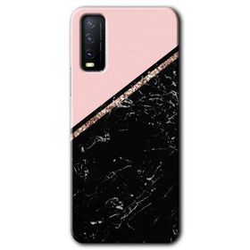 Vivo Y20 Yarım Mermer Baskılı Uyumlu Silikon Kılıf