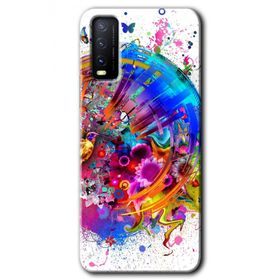 Vivo Y20S 4K Clock Baskılı Uyumlu Silikon Kılıf
