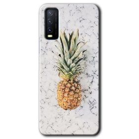 Vivo Y20S Ananas Baskılı Uyumlu Silikon Kılıf