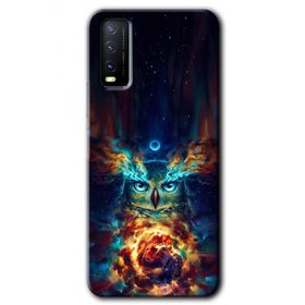 Vivo Y20S Ballı Baykuş Baskılı Uyumlu Silikon Kılıf