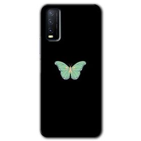Vivo Y20S Butterfly Tree Baskılı Uyumlu Silikon Kılıf