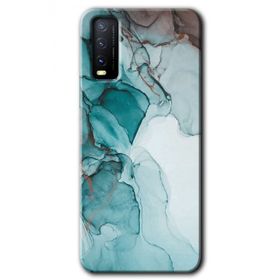Vivo Y20S Buzul Mermer Baskılı Uyumlu Silikon Kılıf