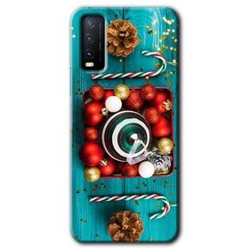 Vivo Y20S Christmas Baskılı Uyumlu Silikon Kılıf