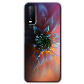 Vivo Y20S Çiçek Motif Baskılı Uyumlu Silikon Kılıf