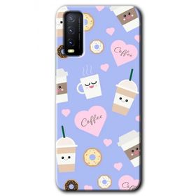 Vivo Y20S Coffee Cake Baskılı Uyumlu Silikon Kılıf