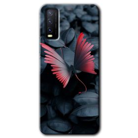 Vivo Y20S Dark Butterfly Baskılı Uyumlu Silikon Kılıf