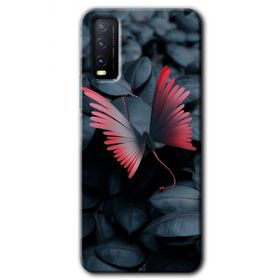 Vivo Y20S Dark Butterfly Baskılı Uyumlu Silikon Kılıf