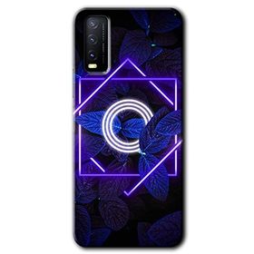 Vivo Y20S Dark Neon Yaprak Ö Harfi Baskılı Uyumlu Silikon Kılıf