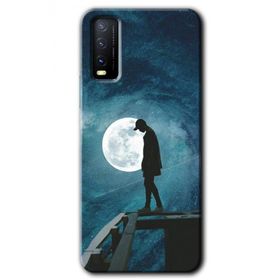 Vivo Y20S Dolunay Yalnızlık Baskılı Uyumlu Silikon Kılıf
