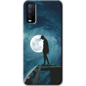 Vivo Y20S Dolunay Yalnızlık Baskılı Uyumlu Silikon Kılıf