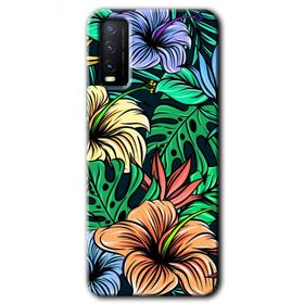 Vivo Y20S Hibiscus Flowers Baskılı Uyumlu Silikon Kılıf