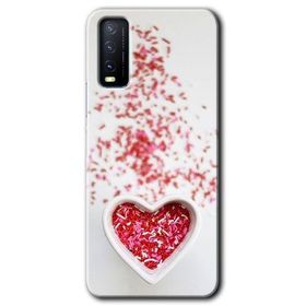 Vivo Y20S Kalpli Şekerleme Baskılı Uyumlu Silikon Kılıf