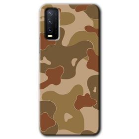 Vivo Y20S Kamuflaj 10 Baskılı Uyumlu Silikon Kılıf