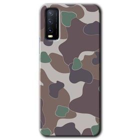Vivo Y20S Kamuflaj 11 Baskılı Uyumlu Silikon Kılıf