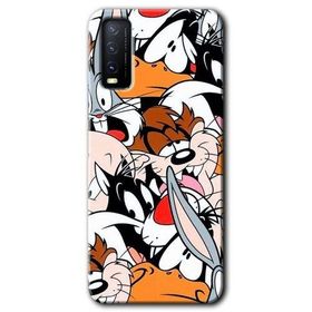 Vivo Y20S Karakterler Baskılı Uyumlu Silikon Kılıf