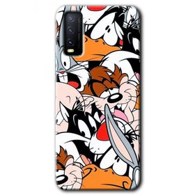 Vivo Y20S Karakterler Baskılı Uyumlu Silikon Kılıf