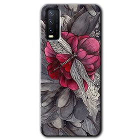 Vivo Y20S kelebek Ömrü Baskılı Uyumlu Silikon Kılıf