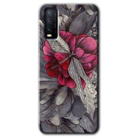 Vivo Y20S kelebek Ömrü Baskılı Uyumlu Silikon Kılıf