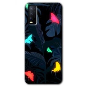 Vivo Y20S Lighter Butterfly Baskılı Uyumlu Silikon Kılıf
