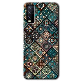 Vivo Y20S Mandala Desen Baskılı Uyumlu Silikon Kılıf