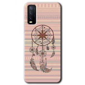 Vivo Y20S Mandala Retro Baskılı Uyumlu Silikon Kılıf