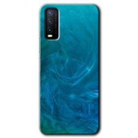 Vivo Y20S Mavi Aura Baskılı Uyumlu Silikon Kılıf