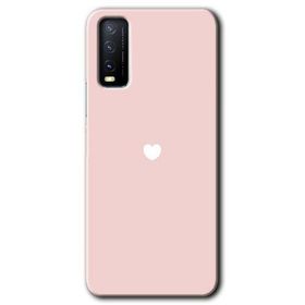 Vivo Y20S Sade Kalp Baskılı Uyumlu Silikon Kılıf