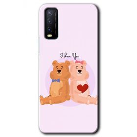 Vivo Y20S Sevgili Ayıcık Baskılı Uyumlu Silikon Kılıf