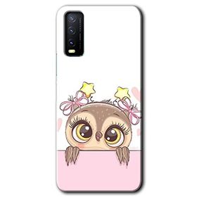 Vivo Y20S Sevimli Baykuş Baskılı Uyumlu Silikon Kılıf