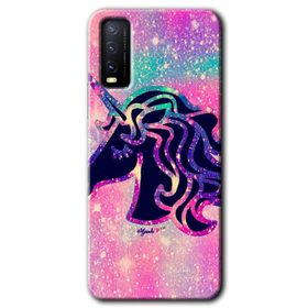Vivo Y20S Unicorn Kristal Baskılı Uyumlu Silikon Kılıf
