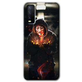 Vivo Y20S V for Fire Baskılı Uyumlu Silikon Kılıf