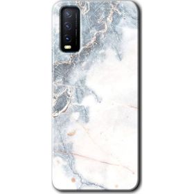 Vivo Y20S White Marble Baskılı Uyumlu Silikon Kılıf