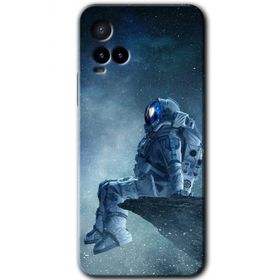 Vivo Y21 Astronot Yalnızlığı Baskılı Uyumlu Silikon Kılıf