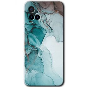 Vivo Y21 Buzul Mermer Baskılı Uyumlu Silikon Kılıf