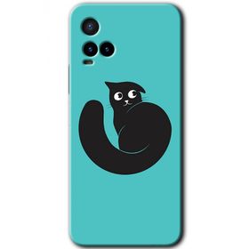 Vivo Y21 Cat Vector Baskılı Uyumlu Silikon Kılıf