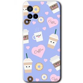 Vivo Y21 Coffee Cake Baskılı Uyumlu Silikon Kılıf