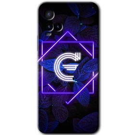 Vivo Y21 Dark Neon Yaprak G Harfi Baskılı Uyumlu Silikon Kılıf