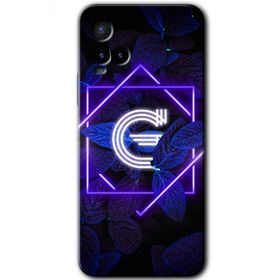 Vivo Y21 Dark Neon Yaprak G Harfi Baskılı Uyumlu Silikon Kılıf