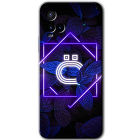 Vivo Y21 Dark Neon Yaprak Ö Harfi Baskılı Uyumlu Silikon Kılıf