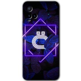 Vivo Y21 Dark Neon Yaprak Ö Harfi Baskılı Uyumlu Silikon Kılıf