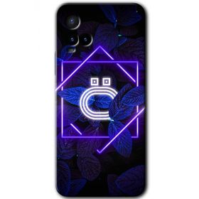 Vivo Y21 Dark Neon Yaprak Ö Harfi Baskılı Uyumlu Silikon Kılıf