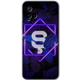 Vivo Y21 Dark Neon Yaprak Ş Harfi Baskılı Uyumlu Silikon Kılıf