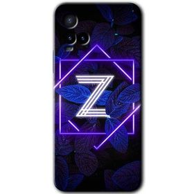 Vivo Y21 Dark Neon Yaprak Z Harfi Baskılı Uyumlu Silikon Kılıf