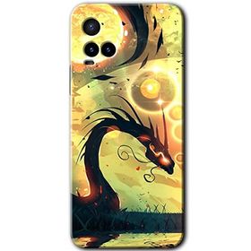 Vivo Y21 Digital Dragon Baskılı Uyumlu Silikon Kılıf