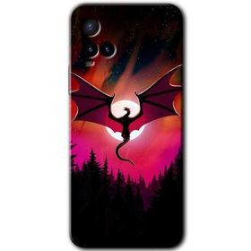 Vivo Y21 Dragon Night Baskılı Uyumlu Silikon Kılıf