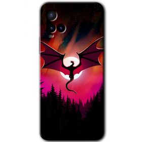 Vivo Y21 Dragon Night Baskılı Uyumlu Silikon Kılıf