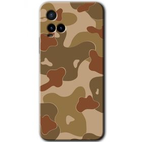 Vivo Y21 Kamuflaj 10 Baskılı Uyumlu Silikon Kılıf