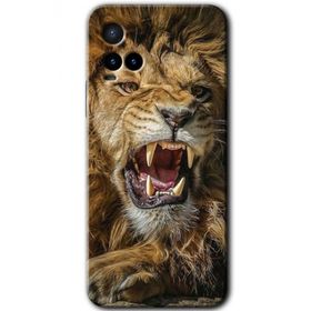 Vivo Y21 King Lion Baskılı Uyumlu Silikon Kılıf