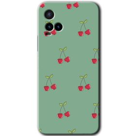 Vivo Y21 Kiraz Berry Baskılı Uyumlu Silikon Kılıf