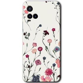 Vivo Y21 Mat Çiçek Baskılı Uyumlu Silikon Kılıf